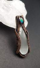 Load image into Gallery viewer, Moonstone Pendant accented with an Aurora Opal
