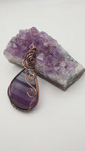 Load image into Gallery viewer, Lovely Multicolored Fluorite Cabochon Wire Wrapped Pendant
