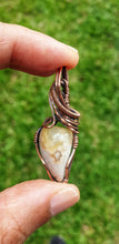 Load image into Gallery viewer, Natural Milky White Matrix Mexican Opal Wire Wrapped Pendant
