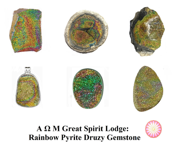 Rainbow Pyrite Druzy Gemstone