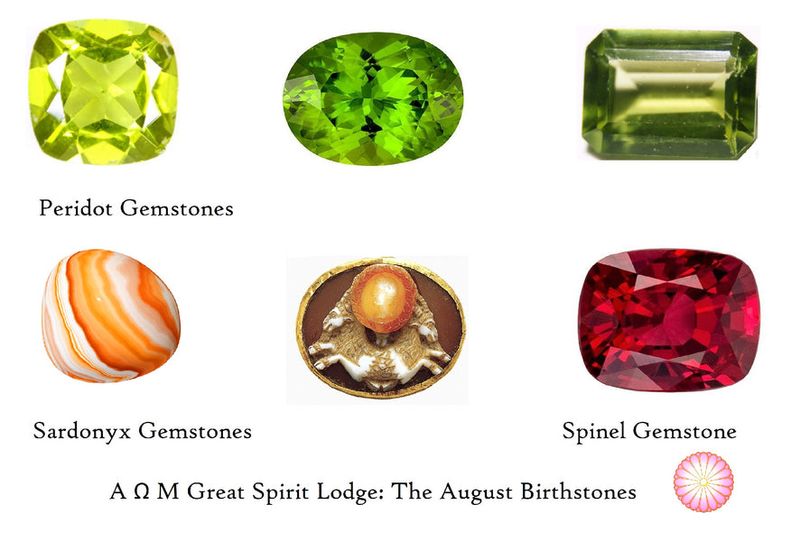 The August Birthstones: Peridot, Sardonyx and Spinel