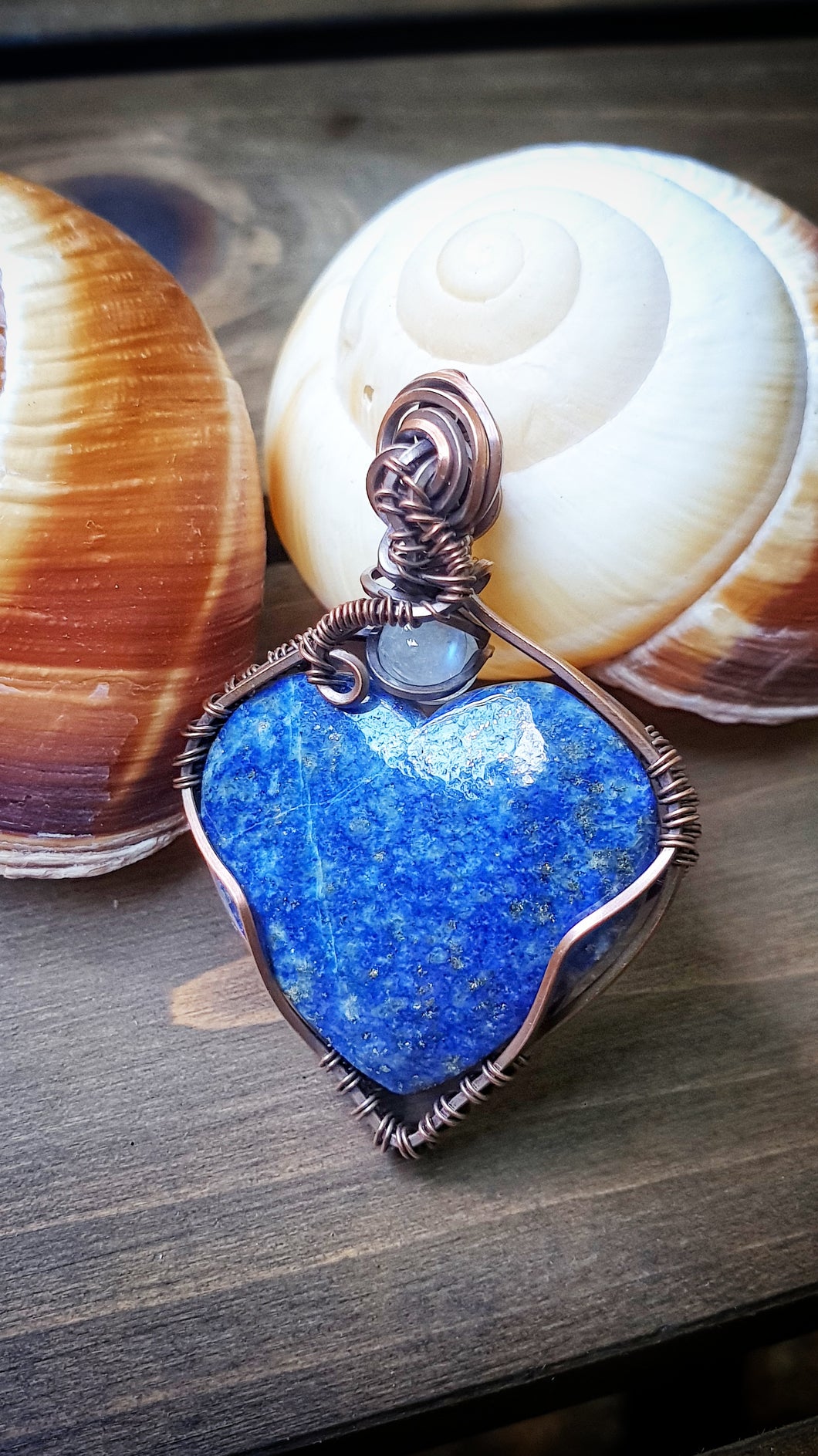 Two-sided Pendant Sodalite Accented with Moonstones