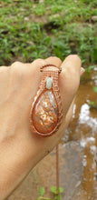 Load image into Gallery viewer, Orange Confetti Sunstone With Welo Opal Accent Pendant &amp; Necklace
