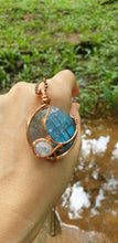 Load image into Gallery viewer, Round Blue Labradorite with a Moonstone Gemstone Pendant
