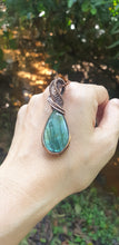 Load image into Gallery viewer, Labradorite with a Corset Weave Pendant
