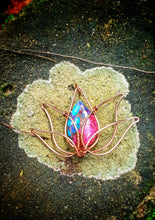 Load image into Gallery viewer, Arizona Pink Mohave Turquoise Lotus Pendant
