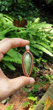 Load image into Gallery viewer, Pear-shaped Labradorite accented with a Blue Flash Moonstone Pendant 

