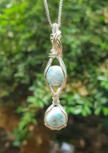 Load image into Gallery viewer, Larimar Pendant and Earrings in Sterling Silver
