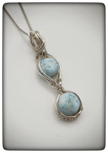 Load image into Gallery viewer, Larimar Pendant and Earrings in Sterling Silver
