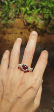 Load and play video in Gallery viewer, Spectacular Red Garnet Facet Ring
