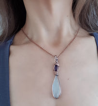 Load image into Gallery viewer, Mona Lisa Stone with Amethyst Pendant 💜
