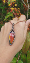 Load and play video in Gallery viewer, Stunning Aurora Opal Pendant Wirewrapped in Pure Copper Wire Jewellery
